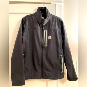 Men’s Carhartt black soft shell rain jacket full zip Medium